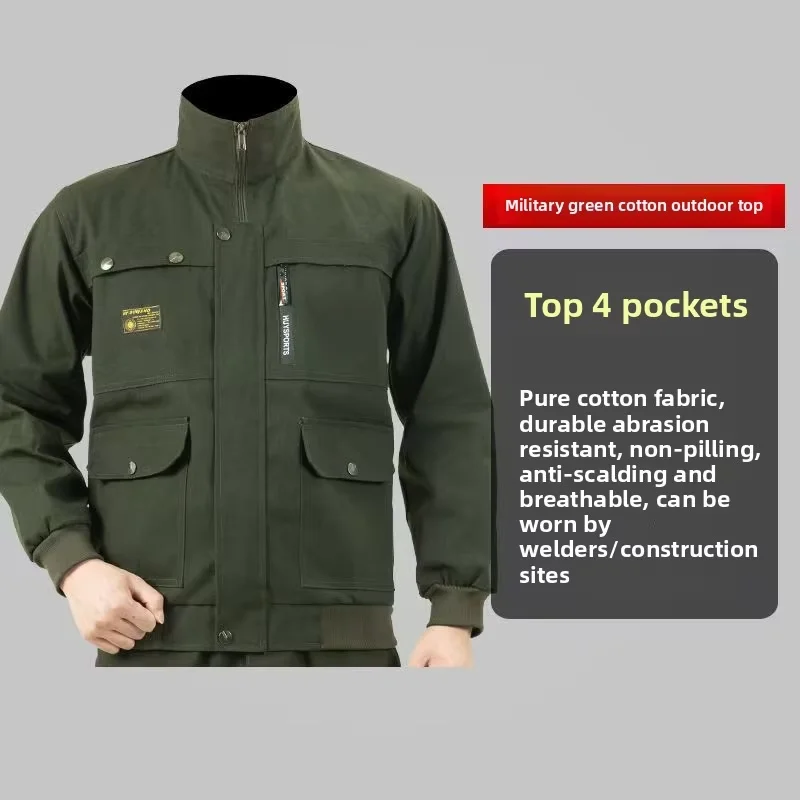 

Men's work clothes, welding, auto repair and labor protection clothing, wear-resistant, factory work clothes, jackets and pants