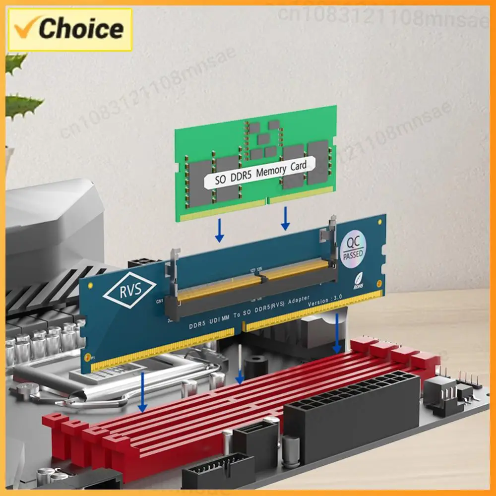 

Laptop SO DDR5 RAM To Desktop DDR5 U-DIMM Adapter Memory Card Converter Laptop To Desktop SO-DIMM To PC DIMM Card