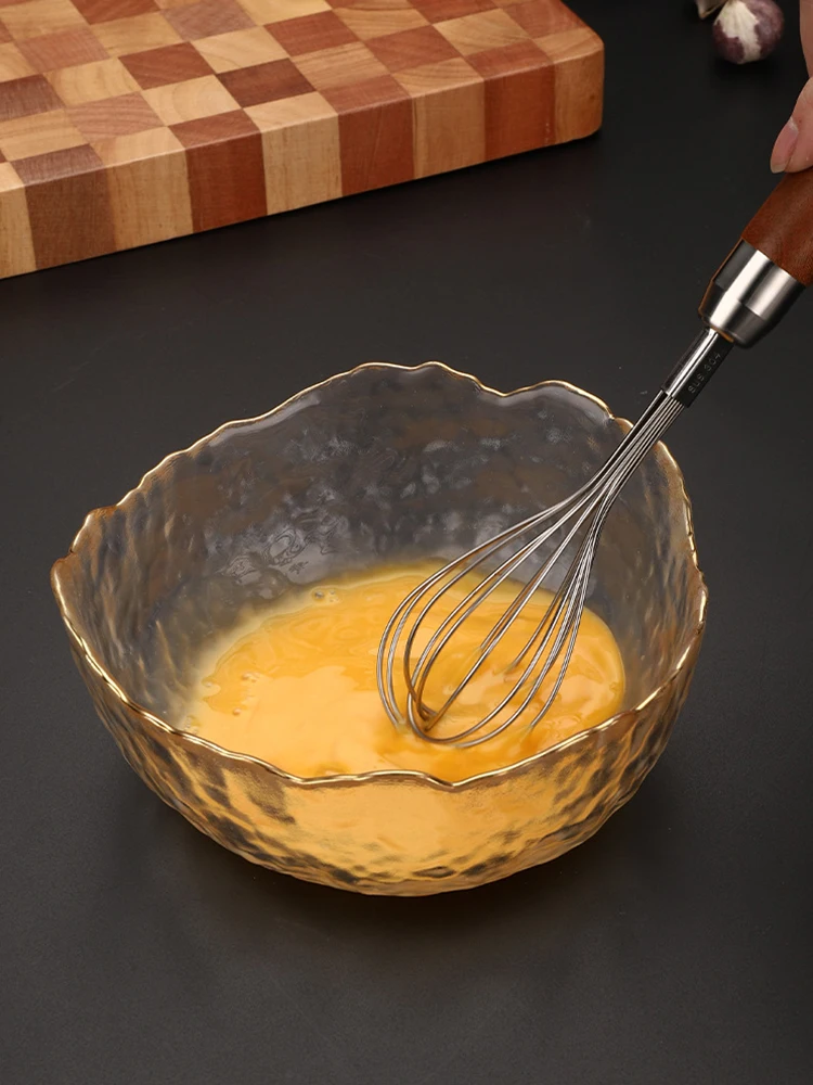 304 Stainless Steel Egg Beater, Hand Mixer, Egg Cream Milk Powder, Baking Tool, Wooden Handle, Feel Good Utility Kitchen utensil