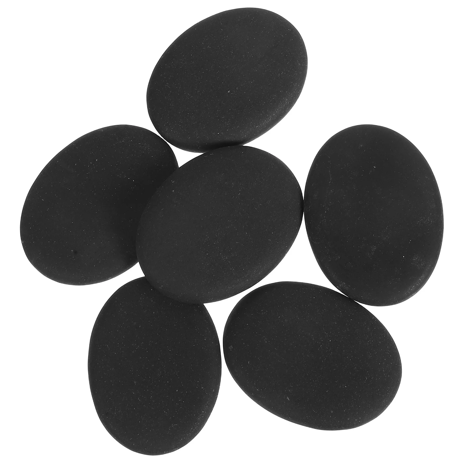 

6 шт. черные горячие массажные камни для спа-релаксации мышц, сохранение тепла, терапия эфирным маслом для домашнего использования, профессиональные массажные инструменты