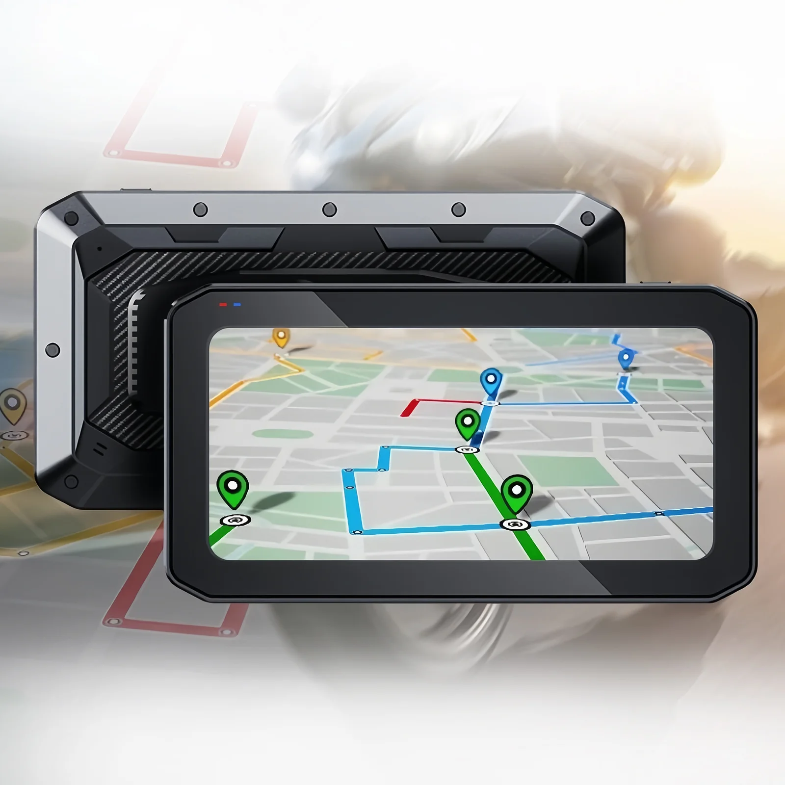 6.25Inch Motorcycle CarPlay 1200nit Motorcycle Navigation Screen IP65 Waterproof Dual Bluetooth Wireless CarPlay Android Auto