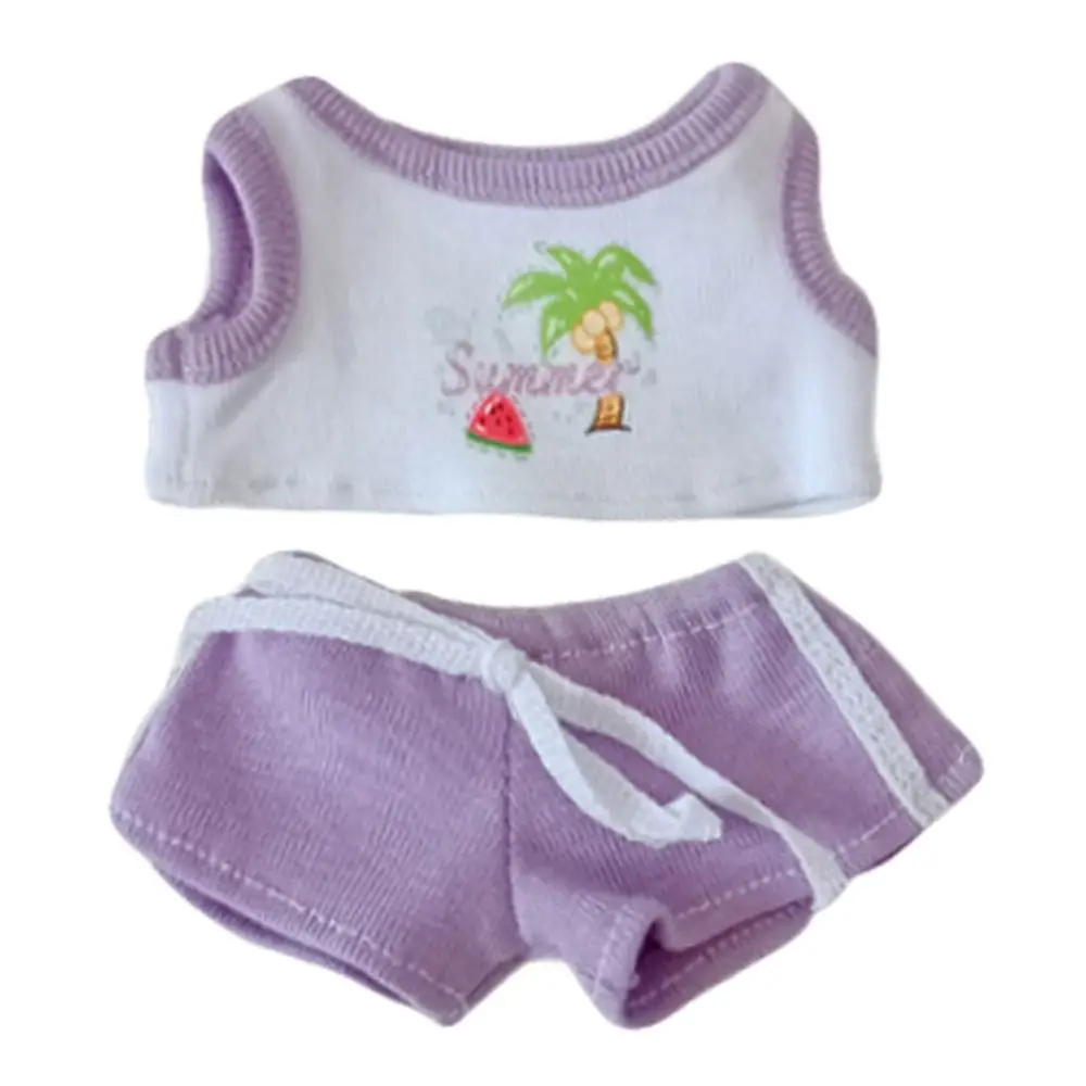 Trendy Solid Color For Labuubu Clothes DIY All-match Doll's Accessories Handmade Plush Stuffed Toy Clothes