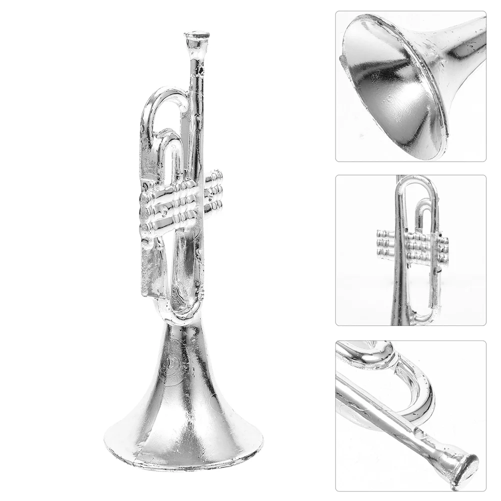 

Musical Instrument Model Miniature Trumpet Xmas Tree Christmas Wreath Accessory Hanging Decor Tiny Violin Toy