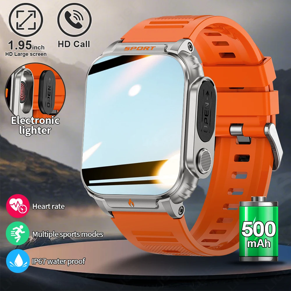 LIGE New Men Smart Watch 500mAh Battery Outdoor Sports Watches 1.95