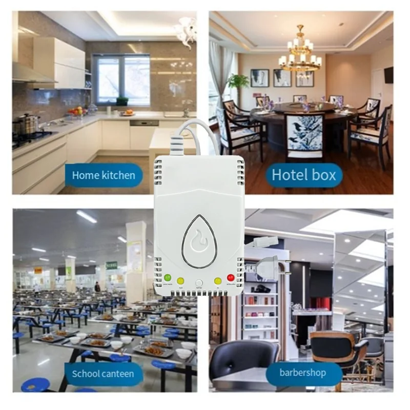 

【NEW】Natural Gas Detector Combustible Alarm 70Db Alarm For Methane Propane LNG Ideal For Home And Kitchen Safety EU Plug