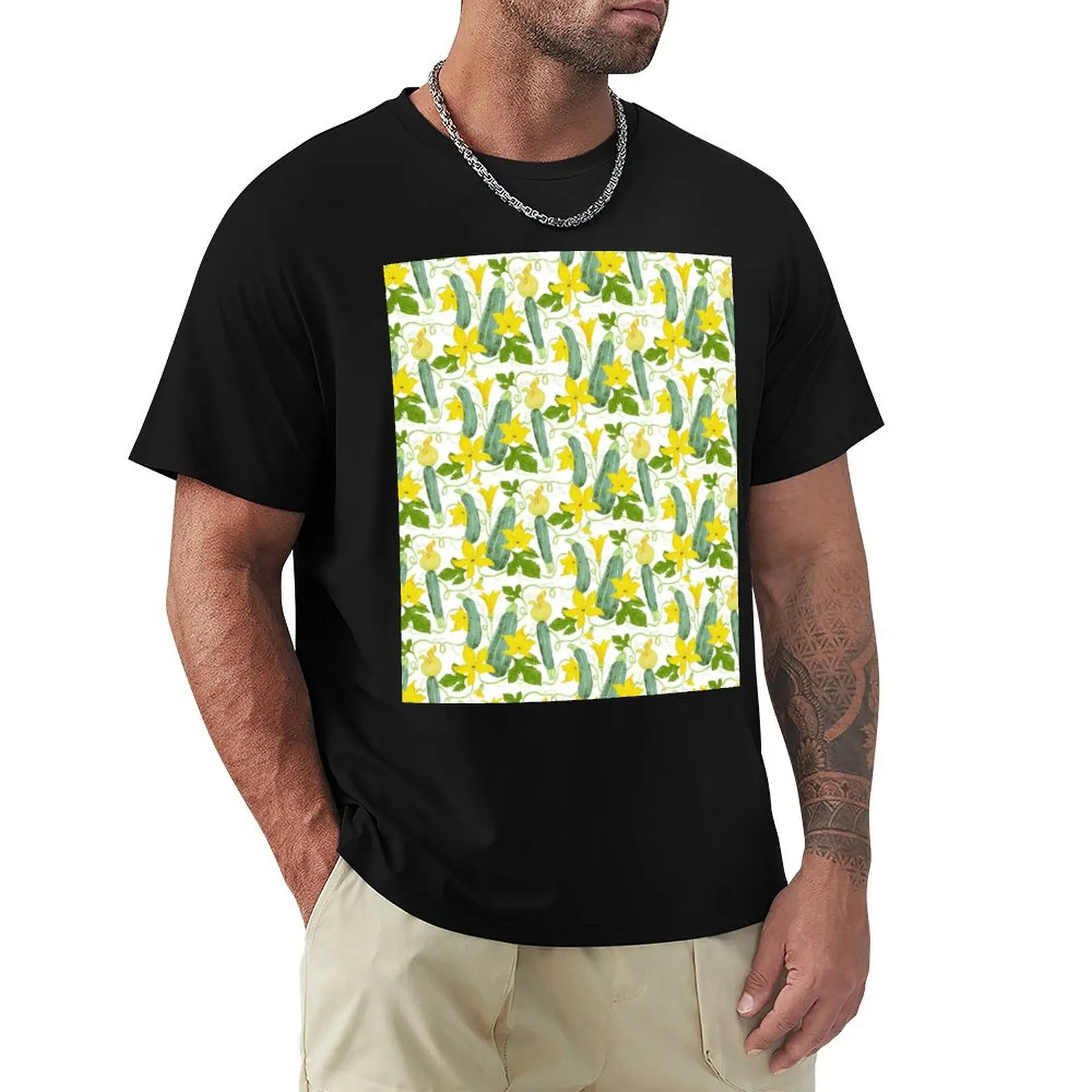 Courgette flowers T-Shirt Lightweight Casual Summer T-Shirt