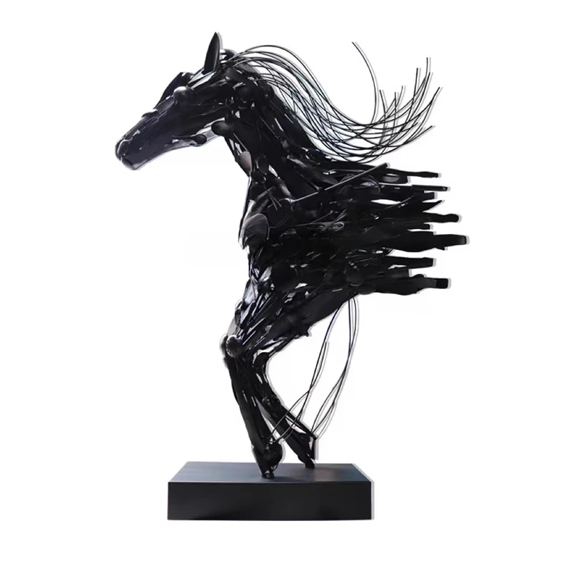 Benma Real Estate Iron Hall Large Floor Sculpture Lucky Horse Moving into the New House Gift Decoration Living Room Decoration