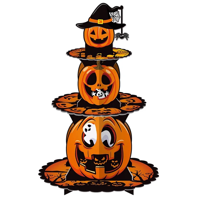

3-Tier Halloween Theme Cupcake Holder Cupcake Tower Cupcake Stand For 24 Cupcakes