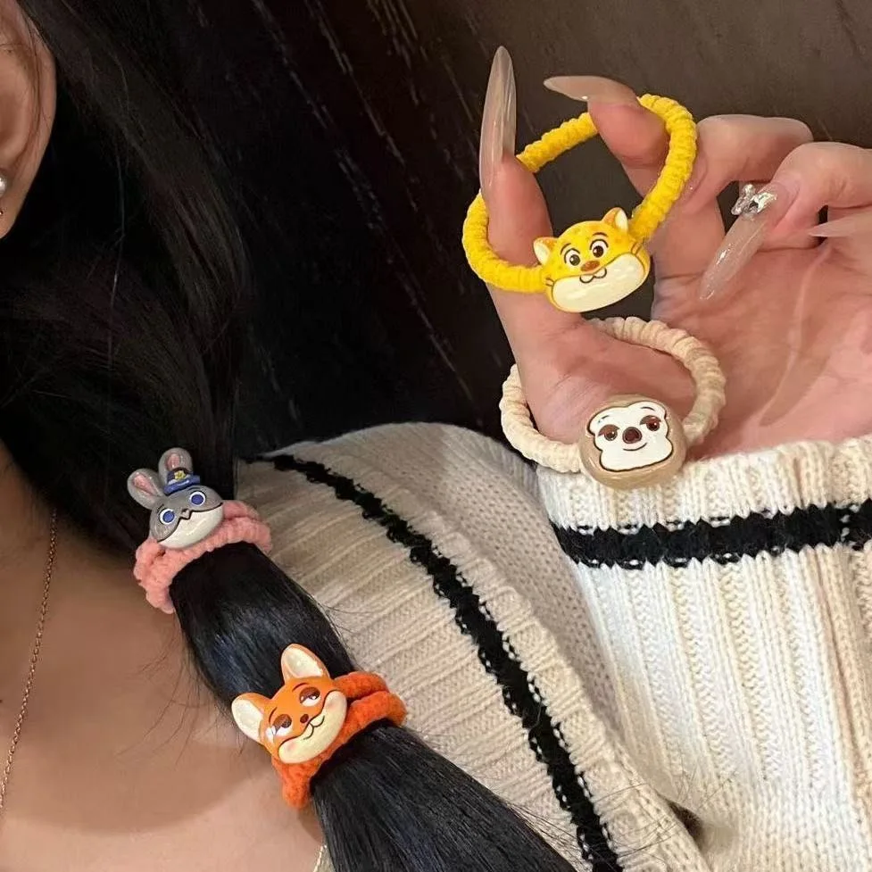 

10/50pcs New For Zootopia2 Cartoon Hairbands Anime Figures Cute Q Figurals Anime Merchandise Decoration Girls Birthday Gifts