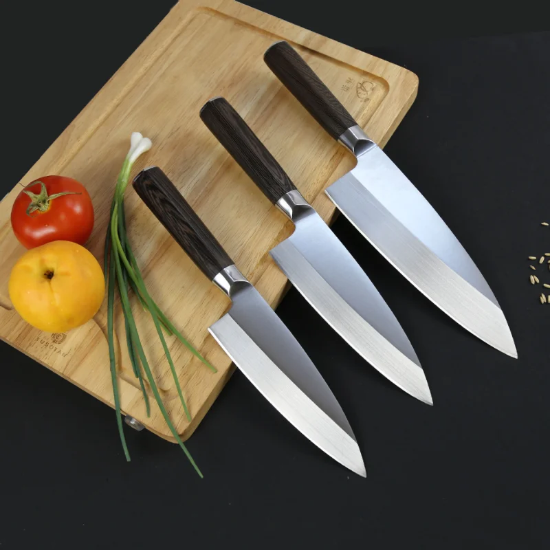 7Cr17Mov Japanese Knife Stainless Steel Salmon Sushi Knife Fish Filleting Vegetables Slicer Meat Cleaver Kitchen Knife