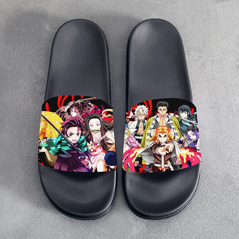 Summer Sandals Slippers Anime Demon Slayer Daki Cosplay Slippers Cartoon Shoes For Men Women Unisex Halloween Gift