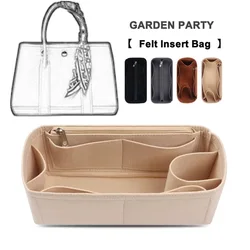 For H Garden Party 30 36 Felt Insert Speedy Bag Organizer Makeup Handbag Organizer Travel Inner Purse Cosmetic Mommy Bags