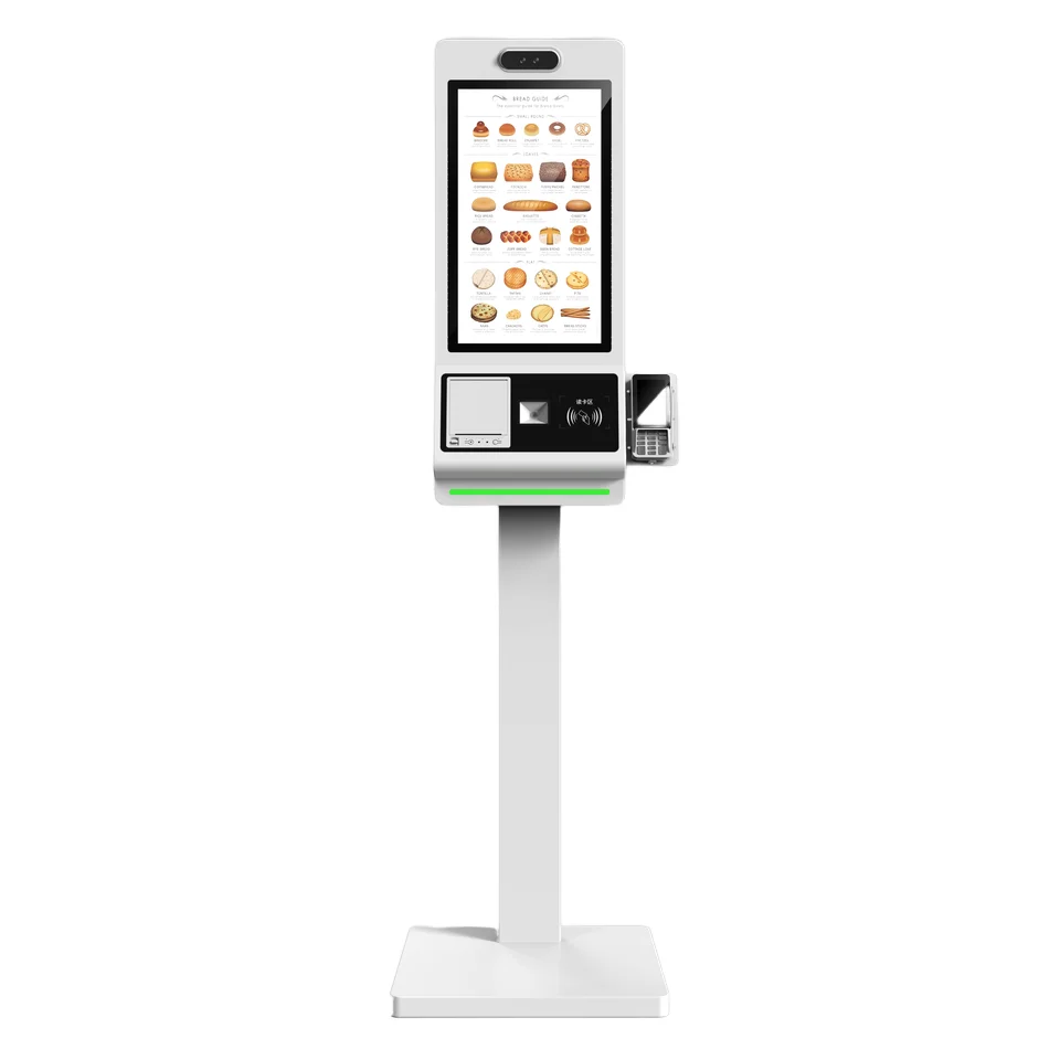 27 Inch Touchscreen  for Aliexpress, Fast Food Self Service Ordering Kiosk QR Scanner Thermal Printer