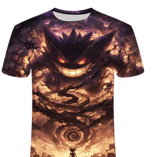 

Trendy Pokémon T-shirt with A Unique Design, Small-batch Print, Short Sleeves, Versatile and Casual