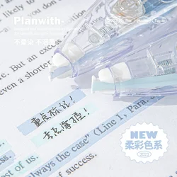 5mm 6m kawaii Highlighter Correction Tape Cute Multi Labeling Marking Masking Tape Erasable Marker Silky Tape for School Office