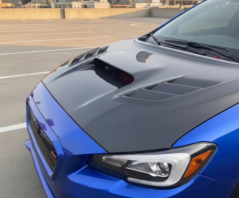 Carbon Fiber Car Front Bonnet Engine Hood for 2015-2021 Subaru WRX/STI Impreza 11th Engine Bonnet Hood