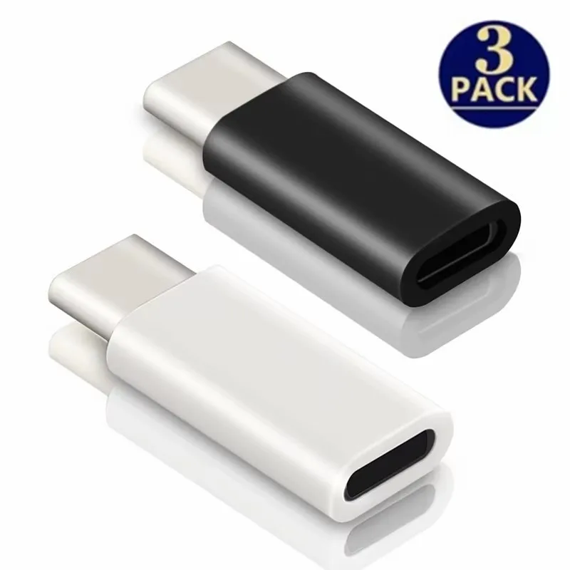

3PCS Lightning Female To USB C Male Charger Adapter for IPhone 16 15 14 Pro Max USBC Type C To 8Pin Charging Data Sync Connector