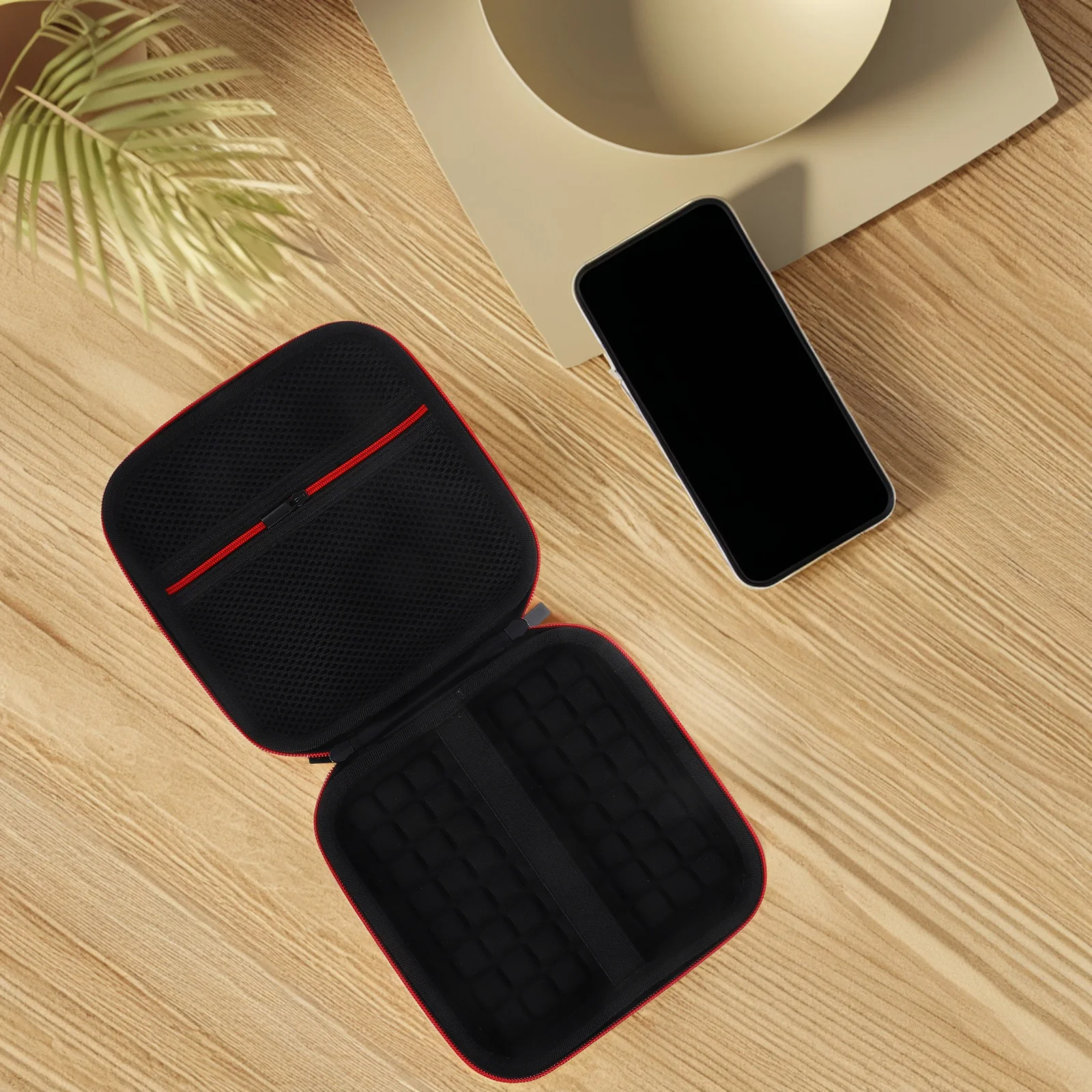 

Hard Drive Case with Lanyard Portable Eva Zipper Pouch for Power Bank USB Cables Headphones Data Storage Travel Carry Bag