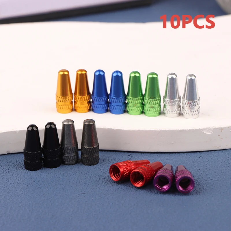 

New 10pcs Aluminum Alloy Tire Prest Valve Cap Road Bike Covered Protector Road Tyre Dustproof Bike Presta Valve
