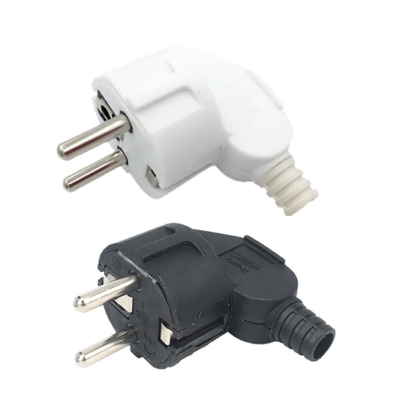 4,8 mm EU-Stecker, männlich, Ersatz-AC-Steckdosen, wiederverdrahtbar, 16 A Adapter, elektrischer Steckverbinder für Stromverlängerungskabel-Zubehör