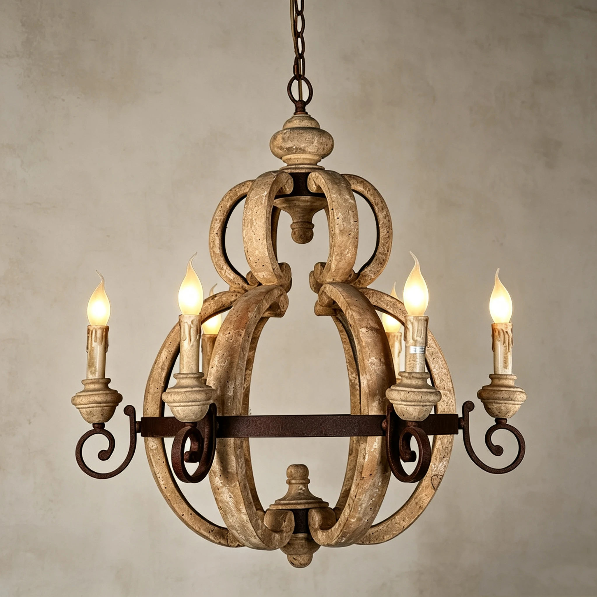 American Retro E14 Candle Pendant Light Solid Wood Lighting Wardrobe Stairs Bedroom Dining Room Decoration Pendant Light