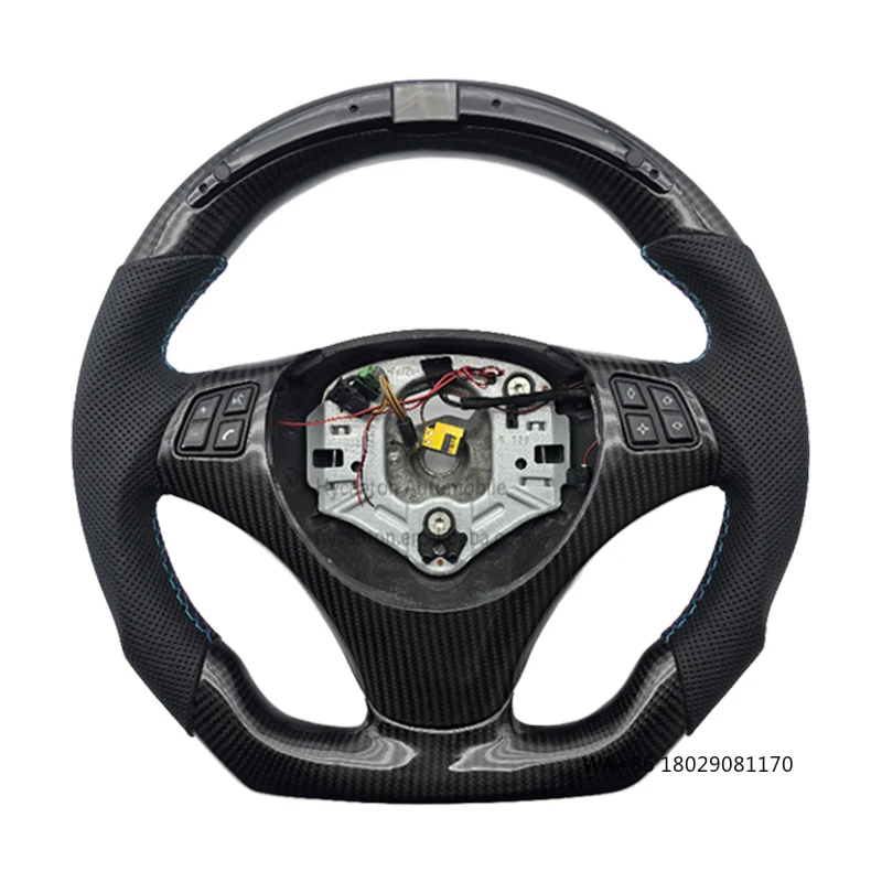

New Product Wholesale M Performance Carbon Fiber Perforated Leather Led for BMW E90 Auto Steering Wheel