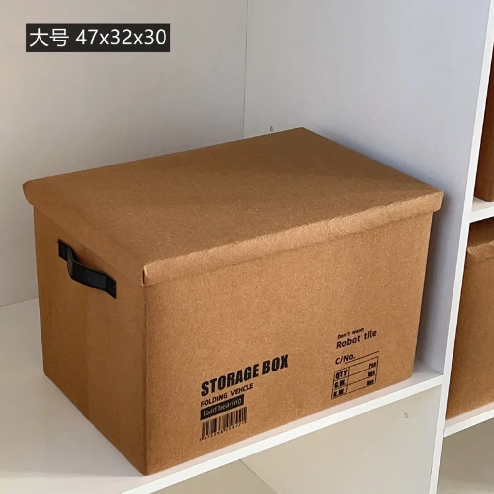 Foldable Car Storage Box with Lid, Dormitory Book Moving Storage Box, Office Outdoor Storage Box