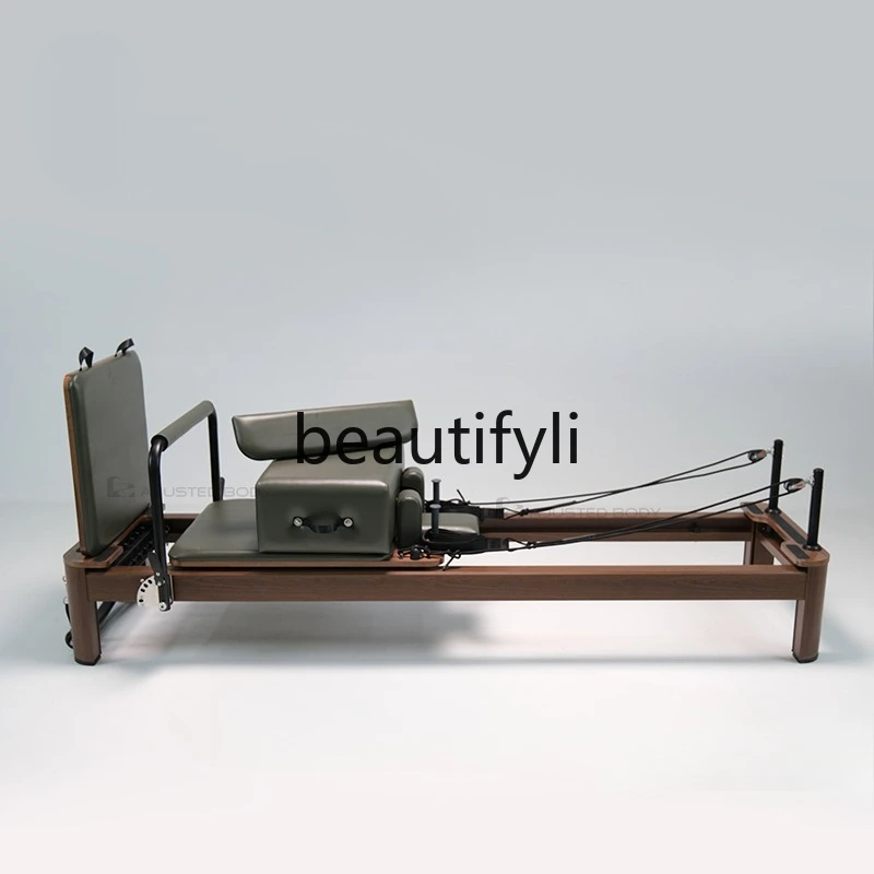 

Pilates Commercial and Home Use Aluminum Alloy Walnut Color Core Bed Yoga Shaping Personal Training Gym Large Equipment