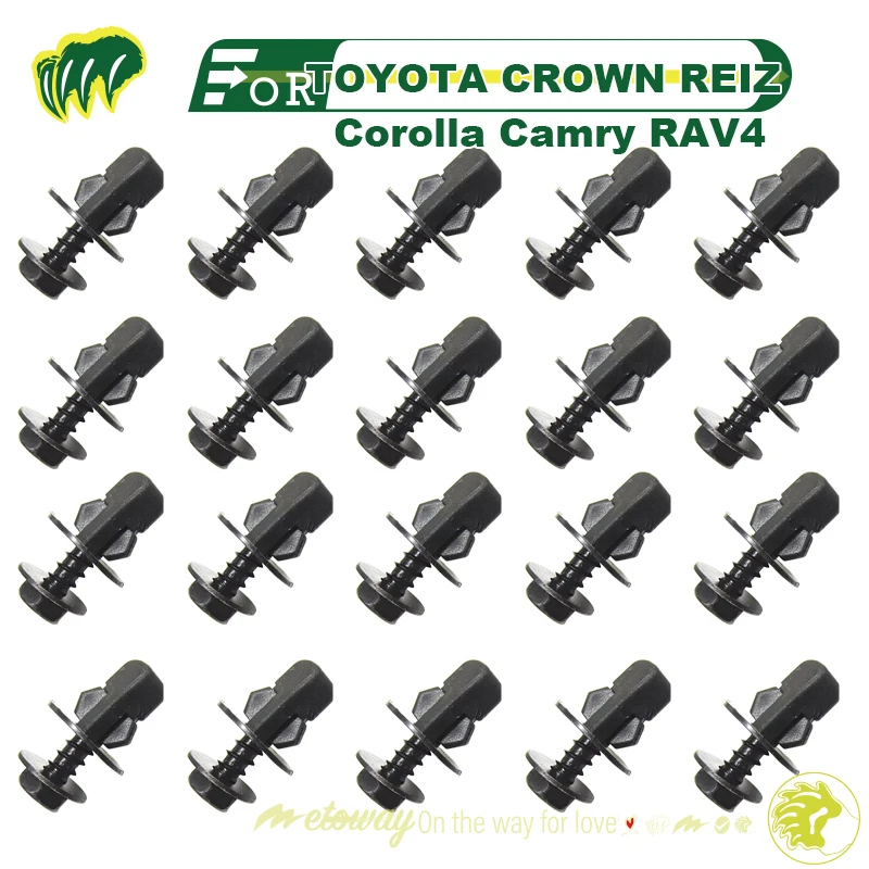 

20pcs Screws And Buckles For TOYOTA CROWN REIZ Corolla Camry RAV4 Fender Lining Ttire Mudguard Fastener Screws Buckles