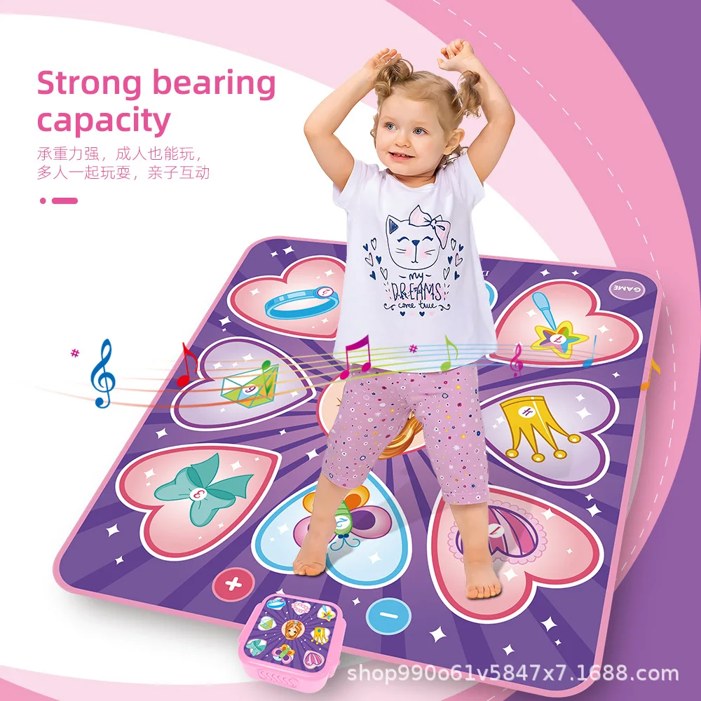 Cross-Border Popular Children's Electric Music Dance Blanket, Early Childhood Education, Cartoon Girl, Stepping On Singing, Inte