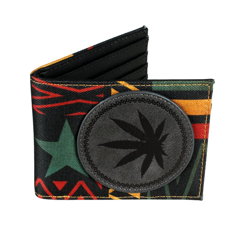 Dope Weed Leaf składany portfel męska designerska torebka damska Carteras Para Mujer portfel 1471