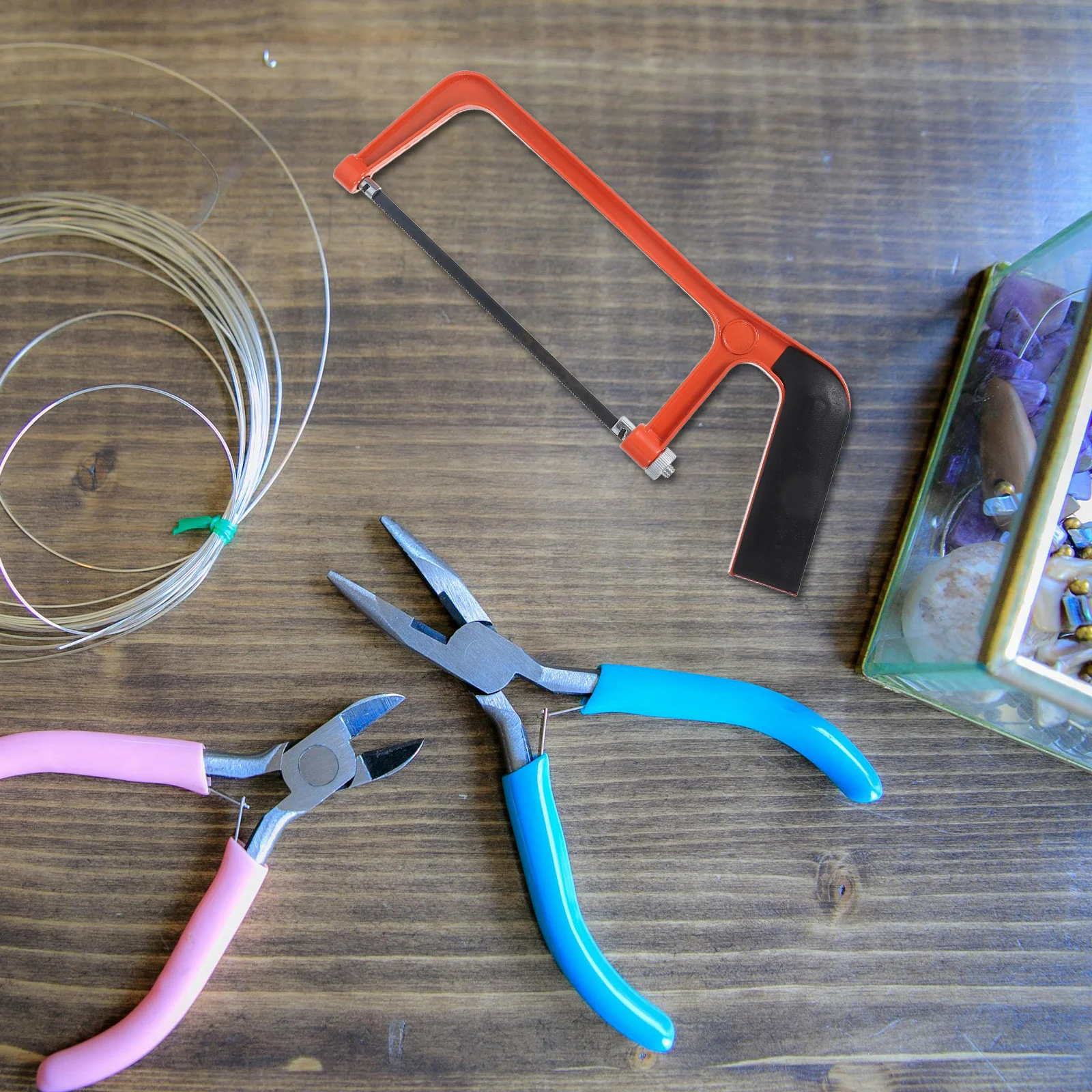 

6 Inch Hacksaw Hand Woodworking Compact Hand For Woodworking Sturdy Aluminum Alloy Scroll Coping Saw Small Bow Saw Tool