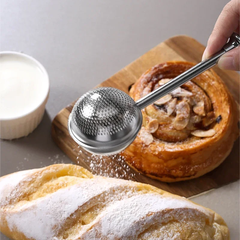 

304 Stainless Steel Matcha Powder Spice Sieve Frosting Icing Sugar Filter Baking Tools Powder Spreader Gadgets for Kitchen Tools