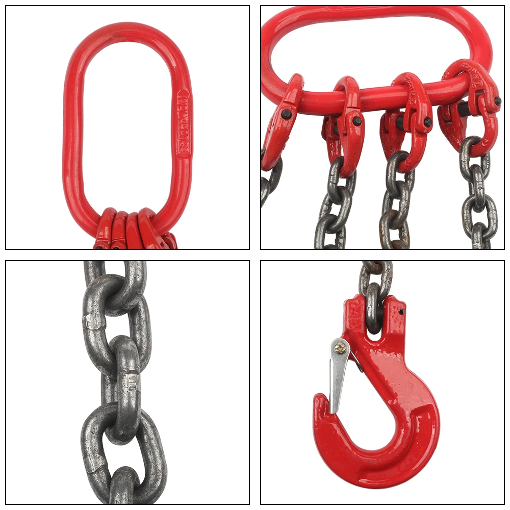 Nâng Dây Chuyền Sling Chân Móc Khóa Đôi Kết Hợp Đầm Xòe Khuôn Phần Dây Chuyền Hoists 2T 1 Mét