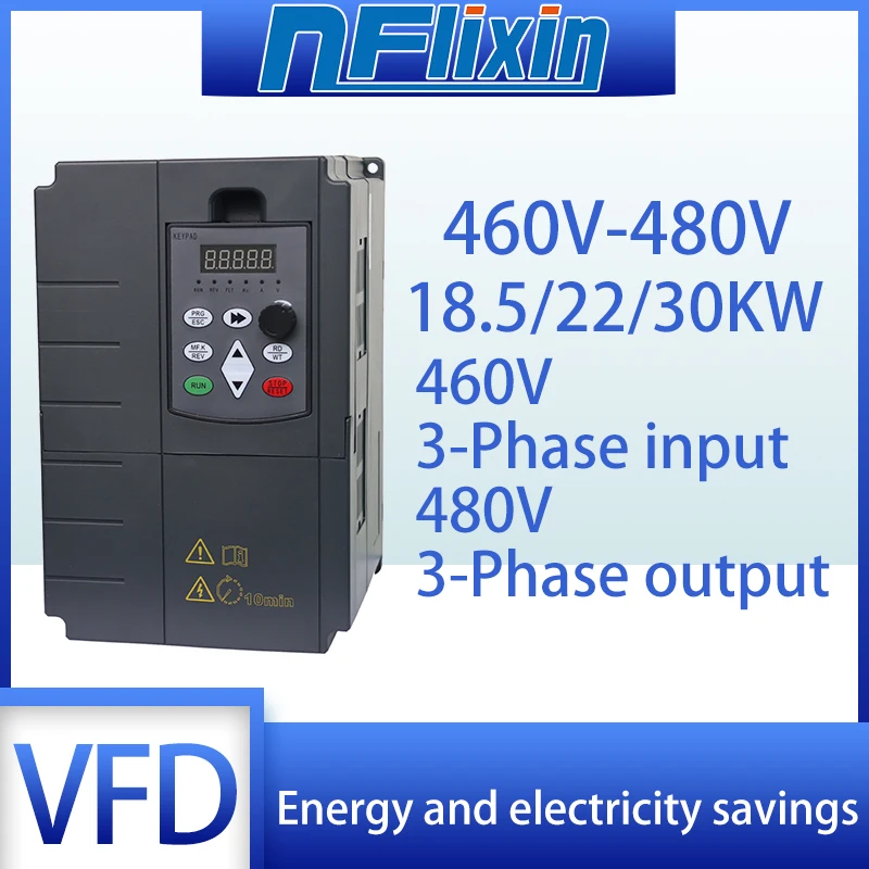 Economical VFD Variable Frequency Drive Converter Inverter 460V-480V 5.5/7.5/11/15/18.5/22/30/37/45/55KW Motor Speed Controller