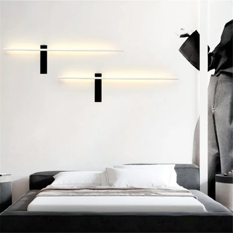 Imagem -02 - Italiano Lâmpada de Parede Designer Minimalista Long Wall Sconce Sala Corredor Arte Quarto Criativo Banheiro Luzes