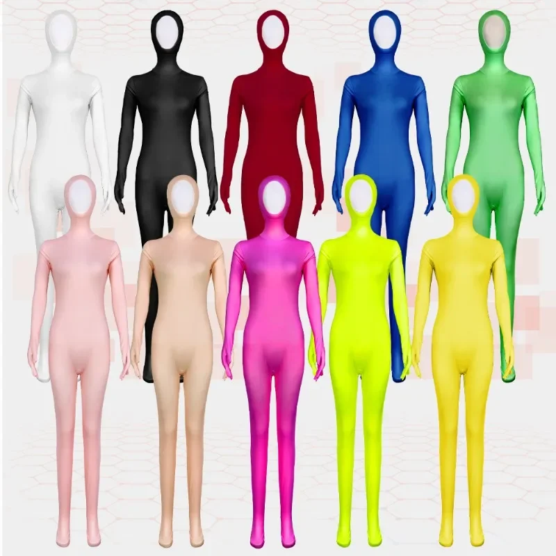 

Halloween Full Face Zentai Bodysuit Breathable Spandex Full Body Tight Cosplay Costume for Stage Performances and Themed Events