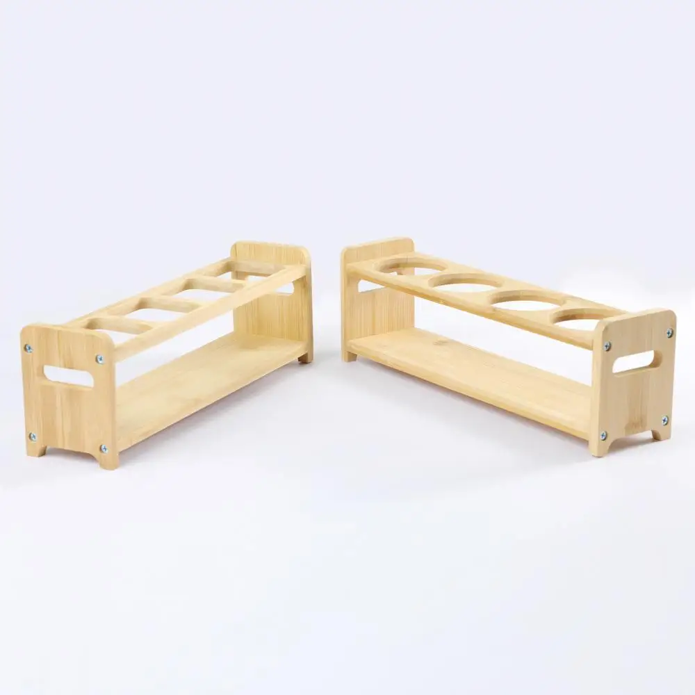 Soporte de bambú de madera cuadrado/redondo para botellas de salsa, organizador de cocina para aceite, vinagre y condimentos