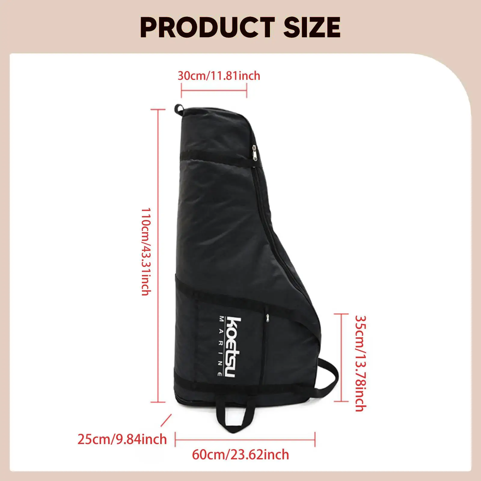 

Outboard Motor Storage Bag Protector Black Carrying Bag Engine Protection Carry Case