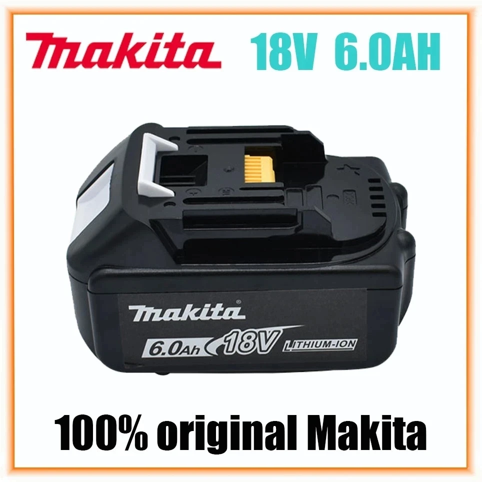 Makita 100% Originele 18V 6.0Ah Oplaadbare Power Tool Batterij Met Led Lithium Ion Vervangende Lxt BL1860B BL1860 BL1850