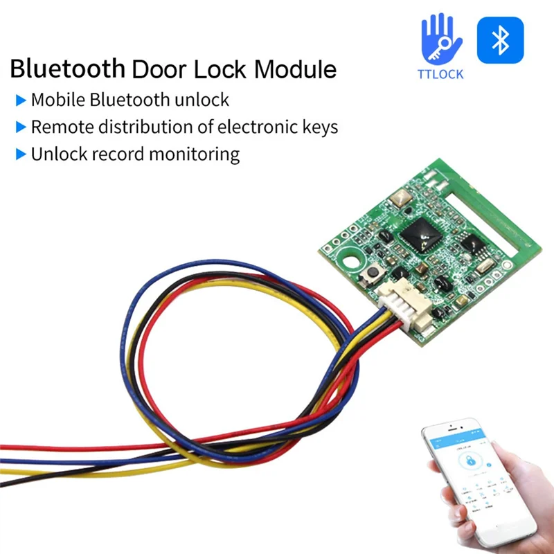 

SQPP-TTLOCK Bluetooth 5.0 Electronic Door Lock Switch Unlock Module APP Control Smart Home Switch Module With G2 Gateway