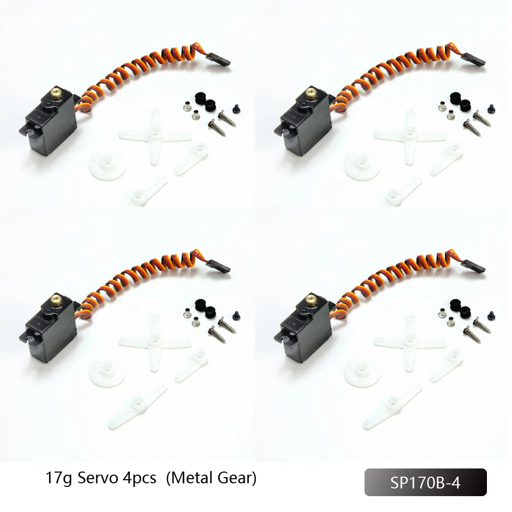 

AEORC High Speed High Torque PZ Servo 17g with Metal Gear for RC Helicopter Car Boat - Remote Control Servo