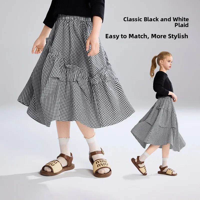 gonna-a-quadri-per-bambine-casual-estiva-nuova-collezione-vita-elastica-lunghezza-media-marca-ask-junior-materiale-in-cotone