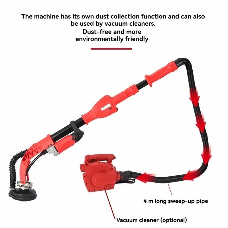 

1PC Ceiling Joint Joint Wall Floor Cement Concrete Concrete Grinder Rough Planer Handheld Long Pole Brushless