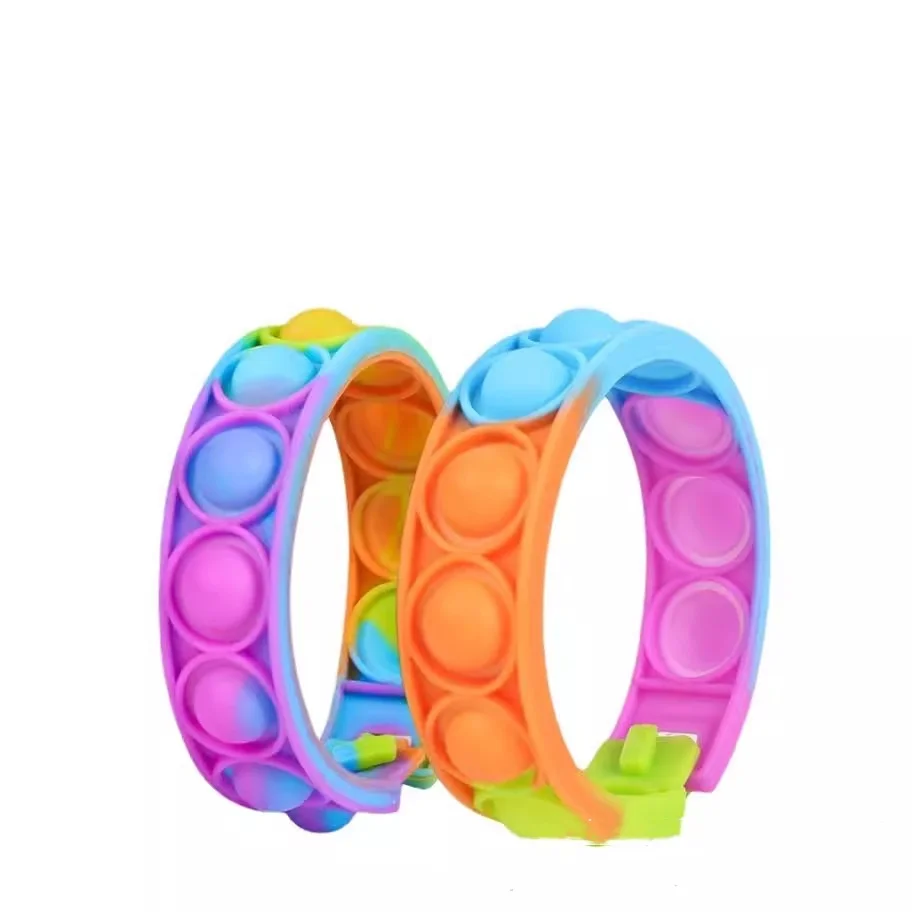 10/30PCS Toys Pop Bracelet Party Favors Bubble Bracelets Push Poping Sensory Stress Reliever Toys for Kids Children Gifts