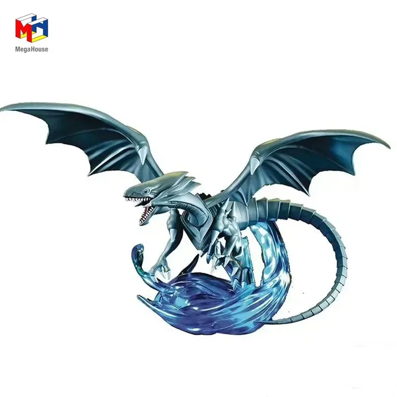 

In Stock Megahouse Duel Monsters Blue-Eyes White Dragon Original Genuine Anime Figure Model Toys Action Figures Collection Doll