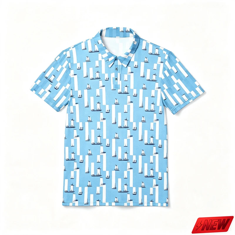 Men Striped Rectangle Graphic Polo Shirt 3d Print Geometric Block Pattern Short Sleeve Golf Top Casual Street Summer Fashion Tee