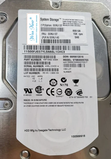 

Для 00MJ135 00MJ137 600G 15K SAS 3,5 V3500 V3700