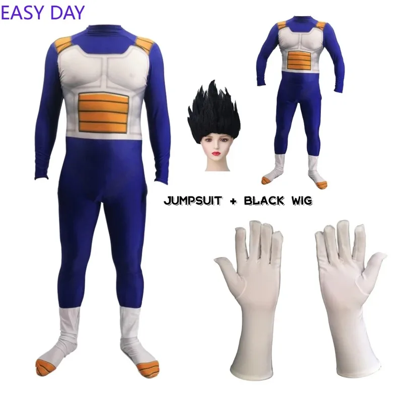 Bambini Adulti Vegeta Tuta Super Saiyan GOKU Costume Cosplay Torankusu TRUNKS Vegeta-boy Party Dress Up Regalo di Carnevale di Halloween