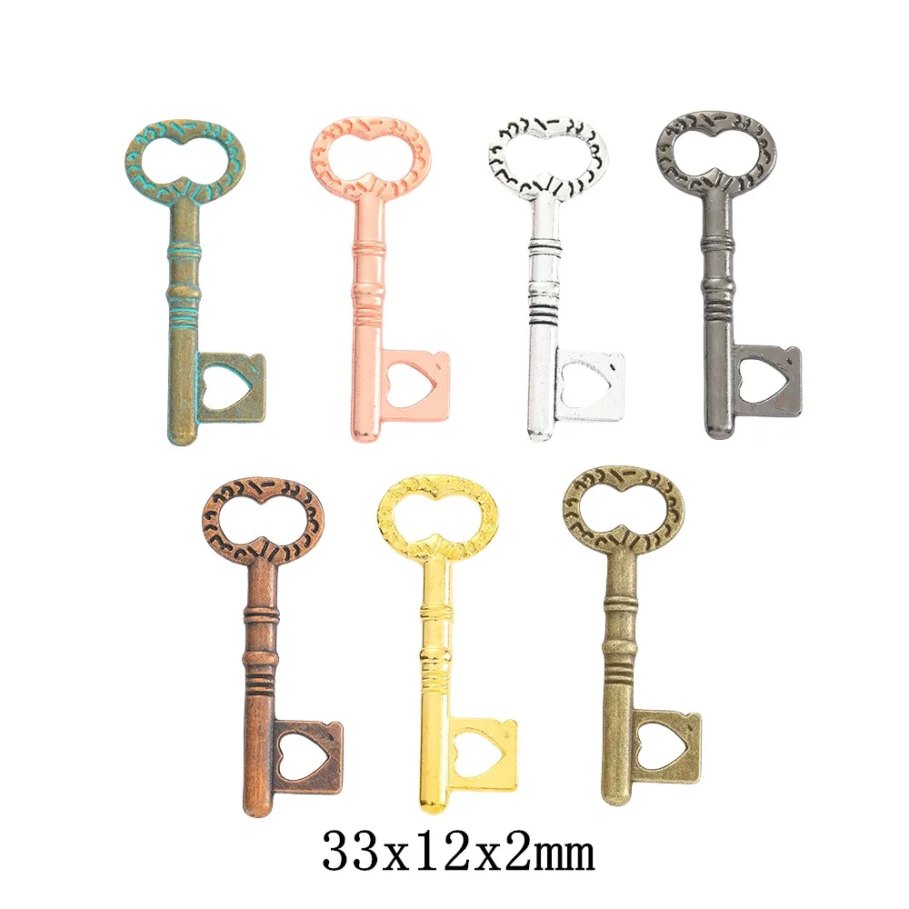 

40pieces (key) vintage zinc alloy charm metal pendant DIY jewelry discovery making accessories 1937